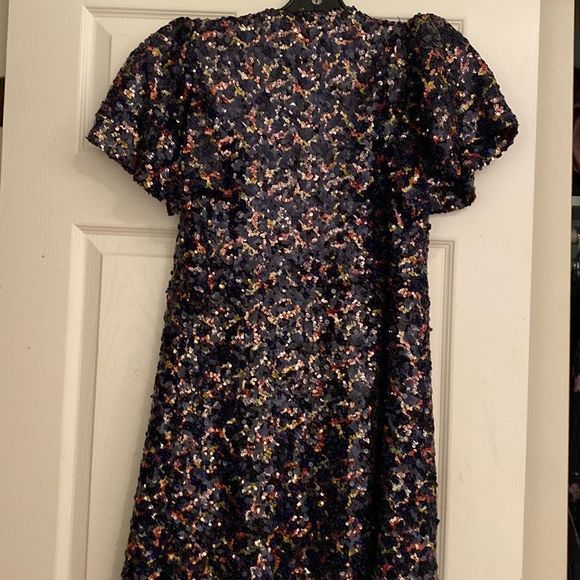 ROTATE Frida Sequin Wrap Front Dress - Picture 7 of 7